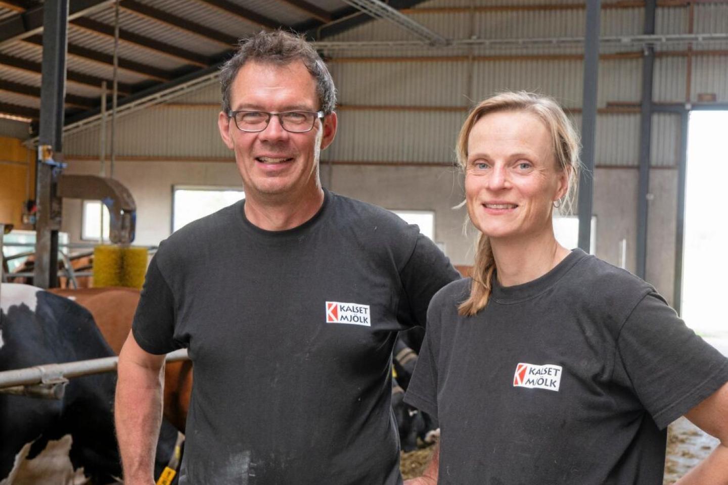 Kalset mjölk närbild ägare