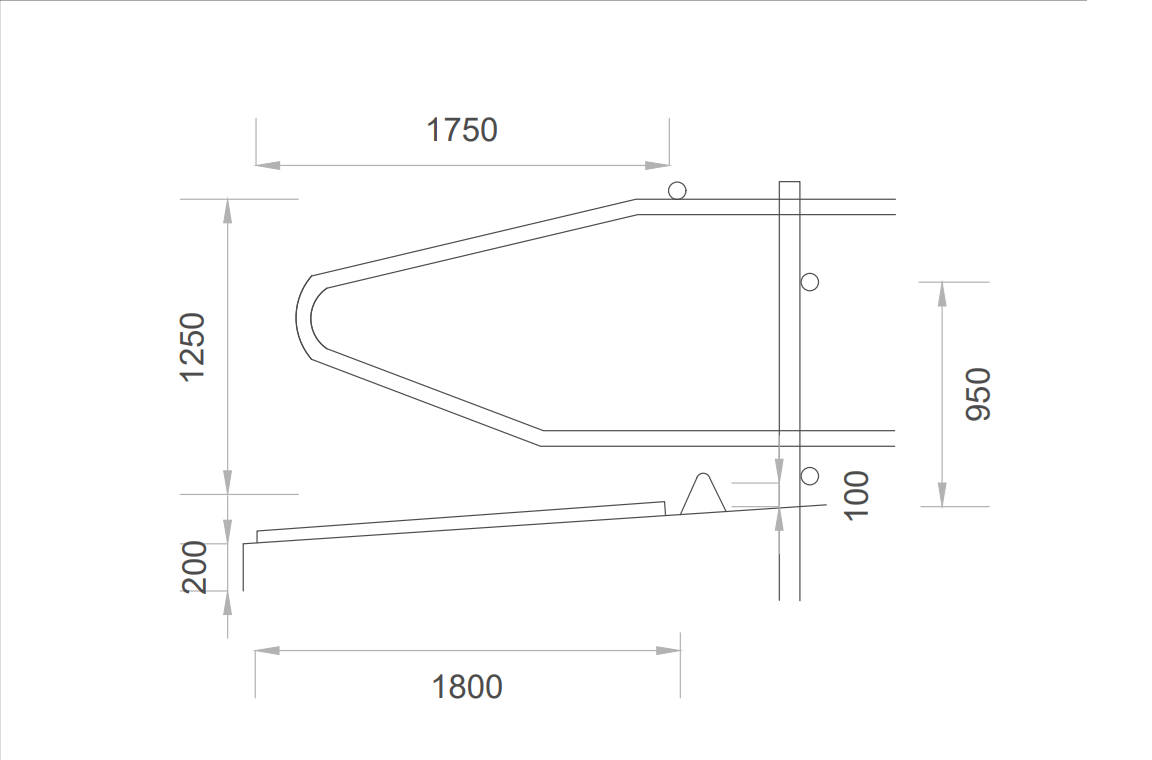 Liggbås sett från sidan