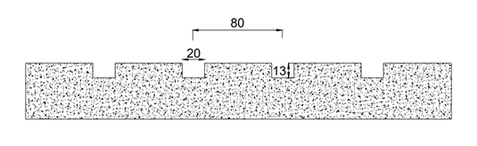 Betonggolv med spår sett från sidan