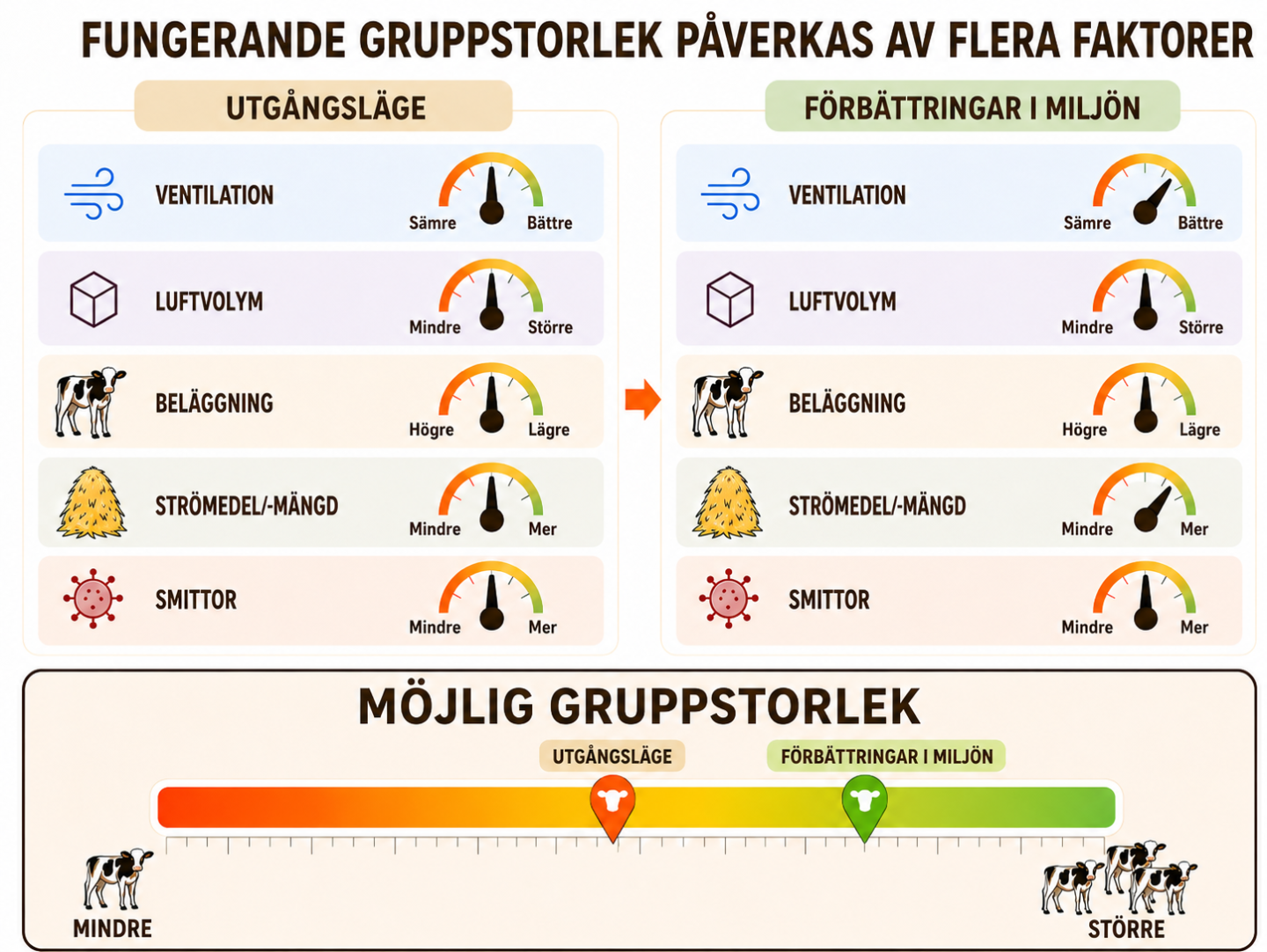 Illustration över möjlig gruppstorlek