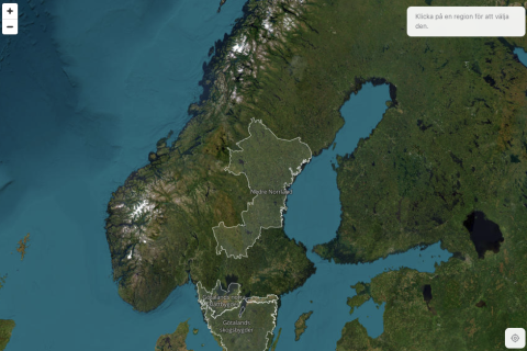 Karta över Norden